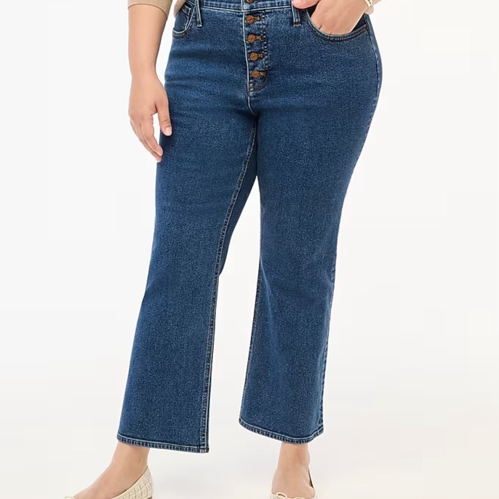 J Crew factory midrise flare crop